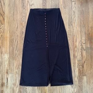 Vintage chocolate brown maxi skirt